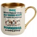 Kubek Premium Złoty Ecru Personalizowany Pożeganie Odejście z Pracy
