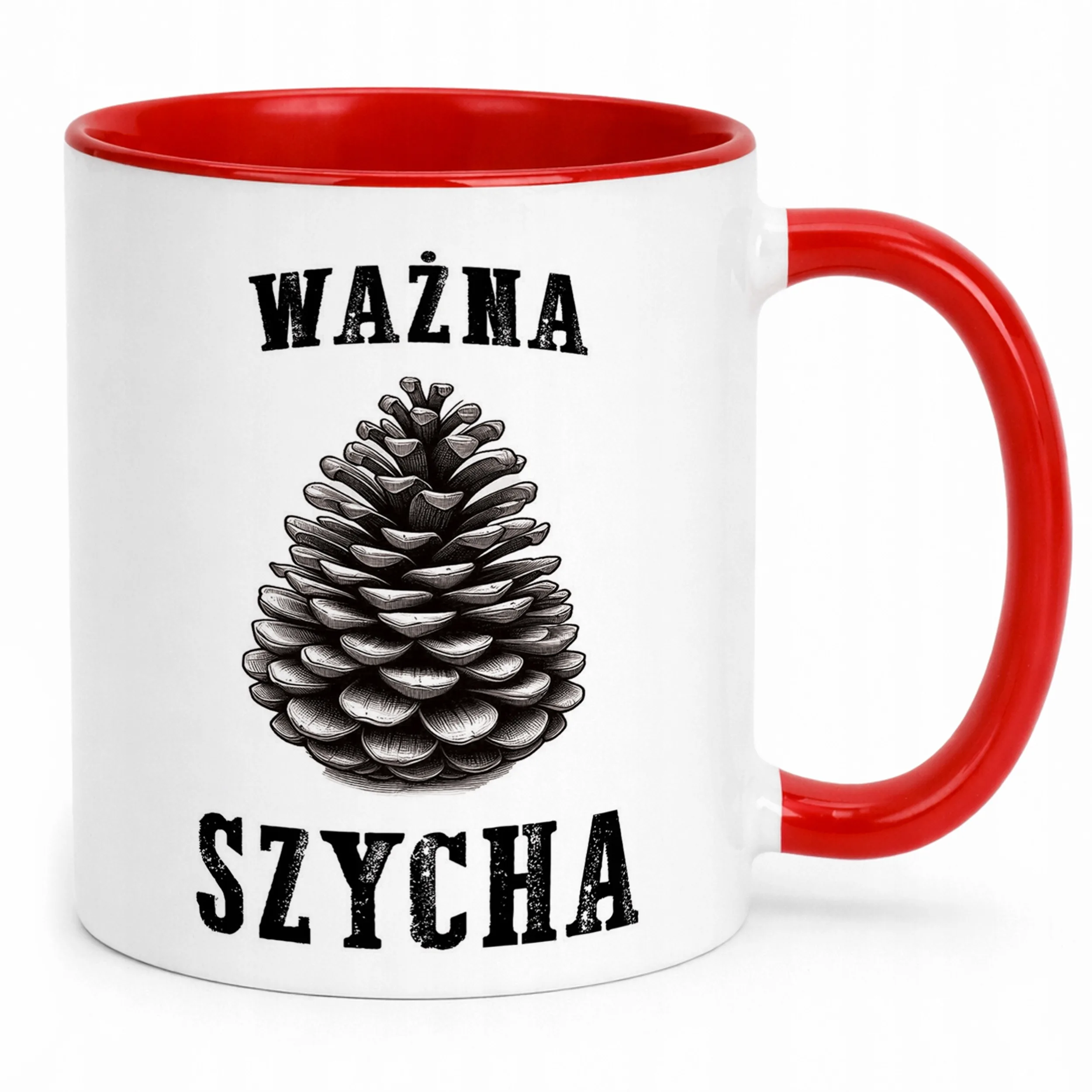Kubek Czerwony Ważna Szycha Praca Prezent Upominek
