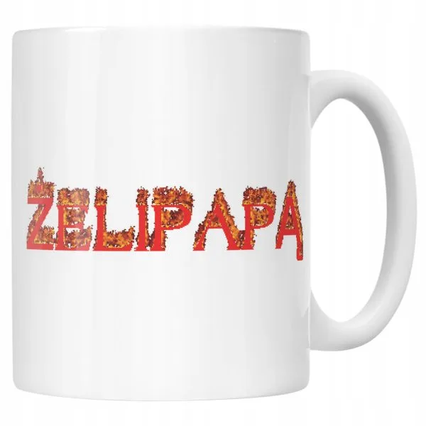 Kubek ceramiczny Żelipapą Śmieszne Memy Zabawne Prezent