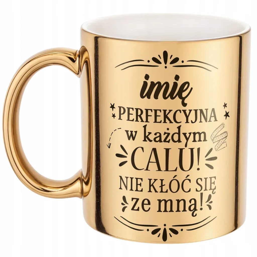 Złote Kubek prezent Personalizowany Dzień Kobiet super prezent dla kobiety