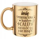 Złote Kubek prezent Personalizowany Dzień Kobiet super prezent dla kobiety