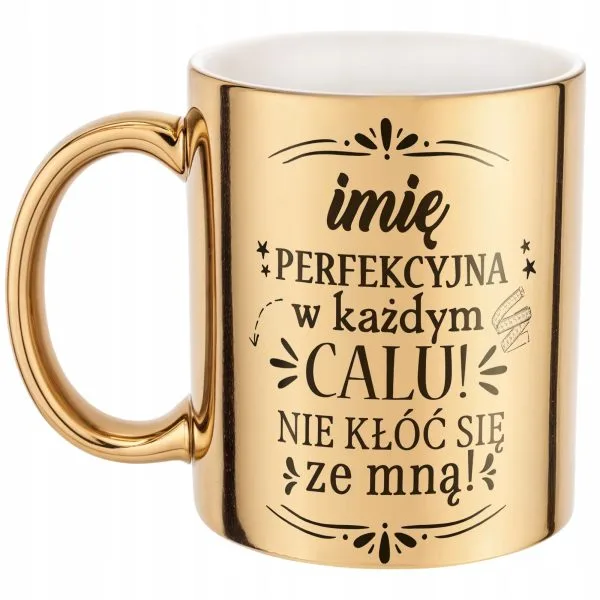 Złote Kubek prezent Personalizowany Dzień Kobiet super prezent dla kobiety