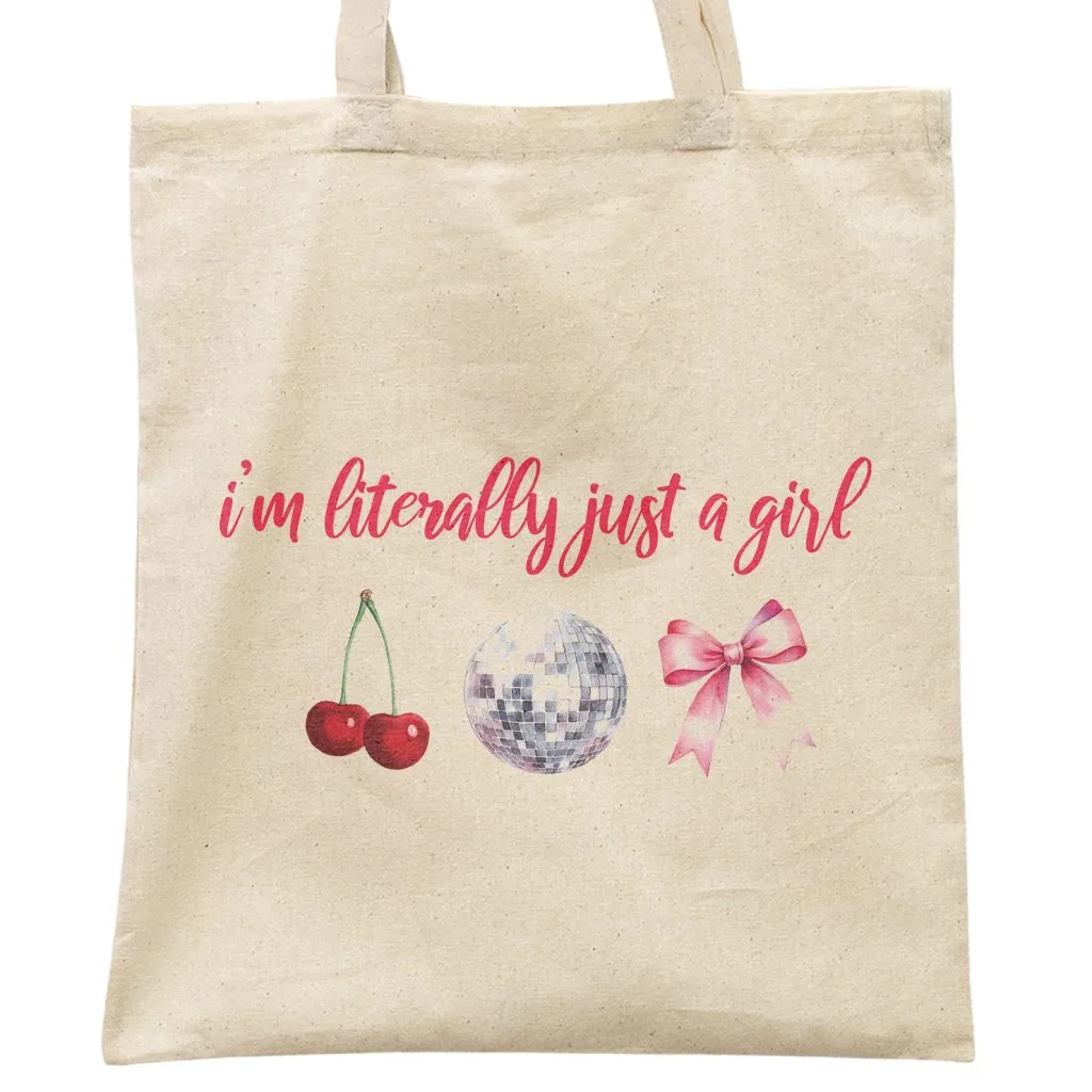 Torba bawełniana na zakupy I’M LITERALLY JUST A GIRL Dla Dziewczyny Viral