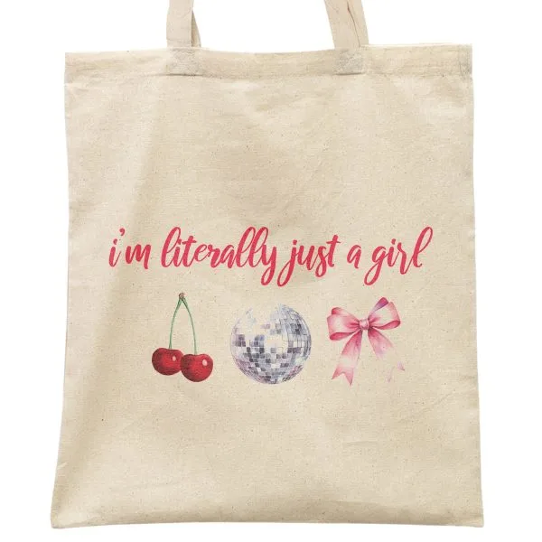 Torba bawełniana na zakupy I'M LITERALLY JUST A GIRL Dla Dziewczyny Viral