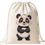 Plecak bawełniany Panda Zwierzak Dla Dzieci Słodki