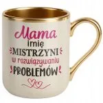 Kubek Premium Złoty Ecru Personalizowany Dzień Matki Dla Mamy