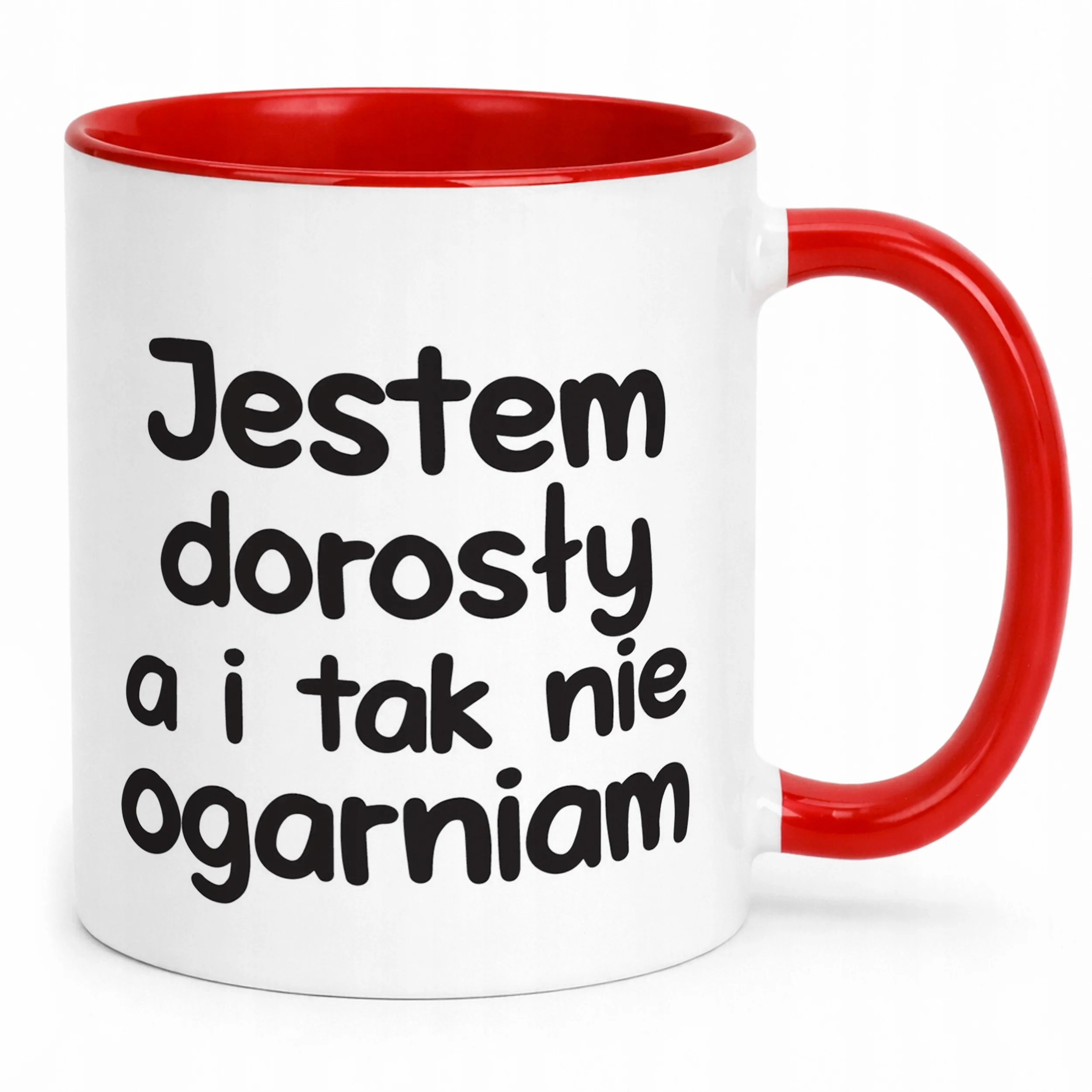 Kubek Czerwony Jestem Dorosły Nie Ogarniam Śmieszny Zabawny Prezent