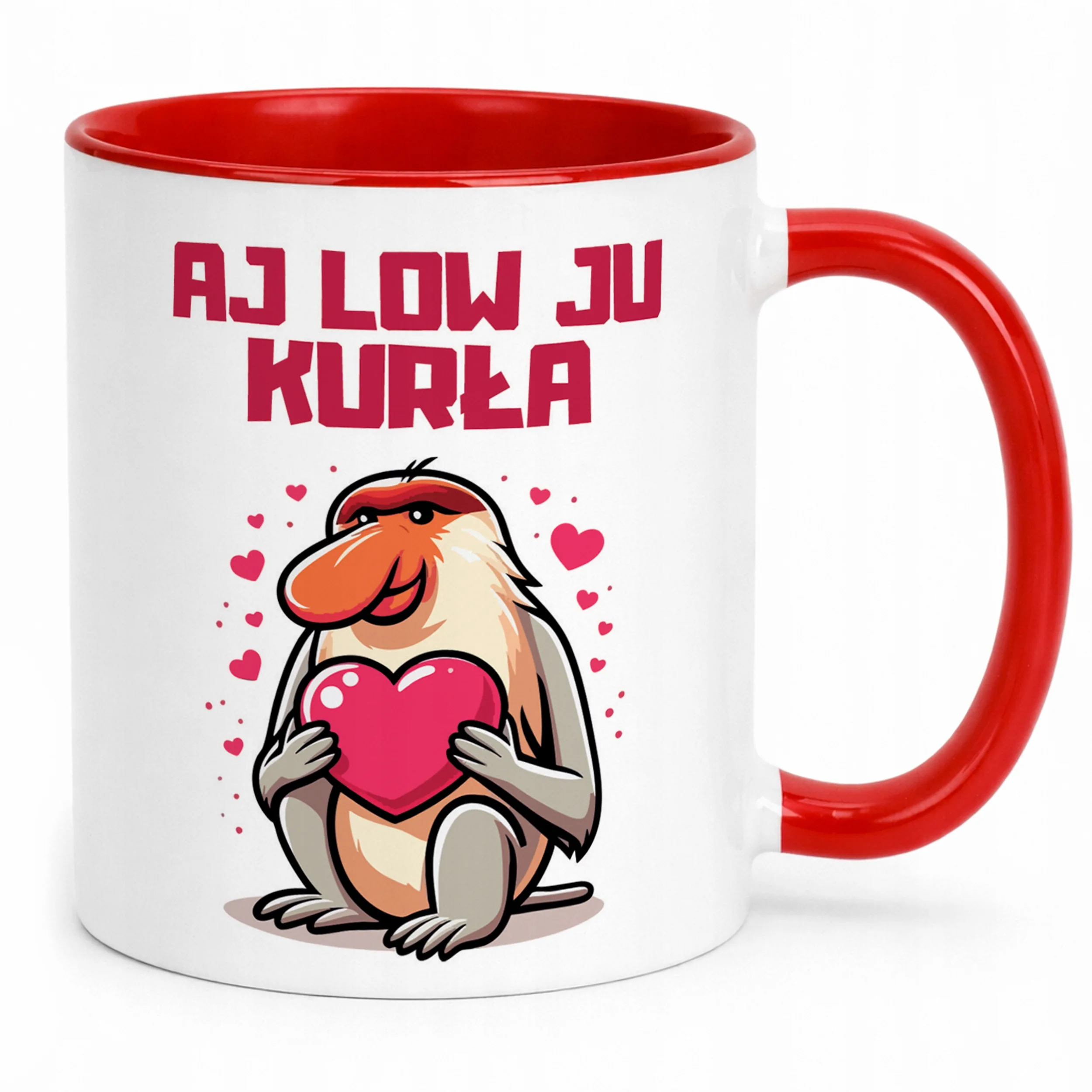 Kubek Czerwony Walentynki Miłość Prezent Upominek Dla Drugiej Połowy