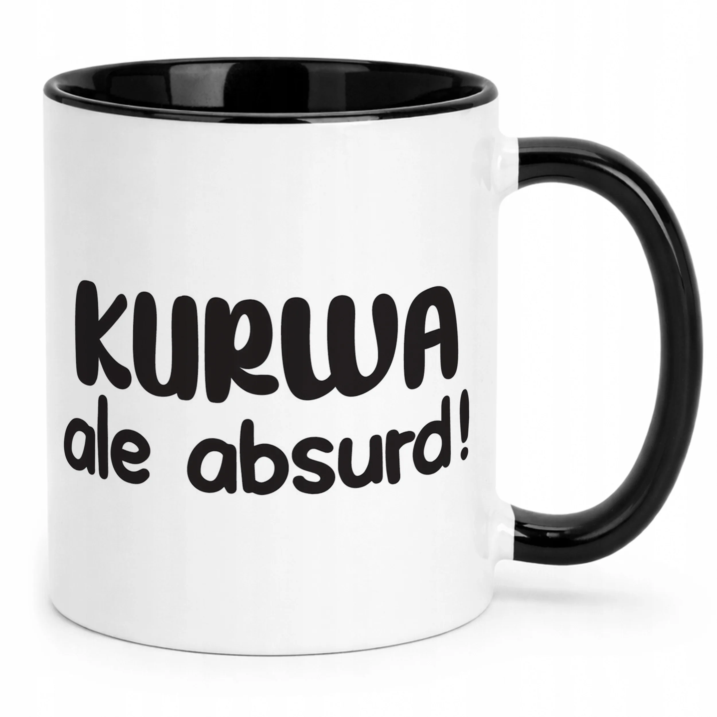 Kubek Czarny K**wa Ale Absurd Śmieszny Zabawny Prezent