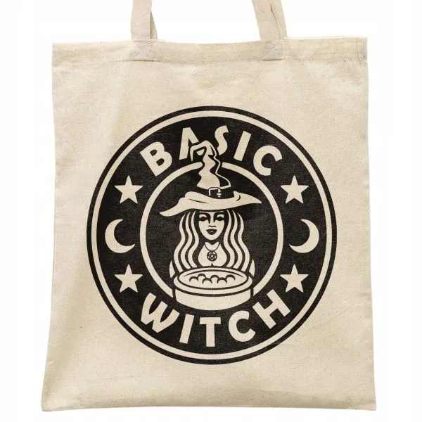Torba bawełniana na zakupy Halloween Basic Witch Jesień Wiedźma Prezent