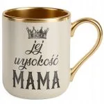 Kubek Premium Złoty Ecru Dzień Matki Dla Mamy Prezent Jej Wyskość Mama