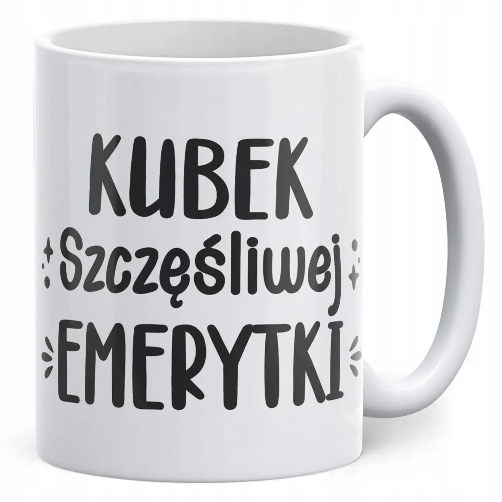Kubek ceramiczny z okazji Emerytury Dla Emerytki Prezent Upominek