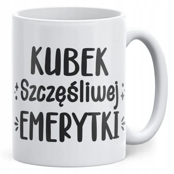 Kubek ceramiczny z okazji Emerytury Dla Emerytki Prezent Upominek