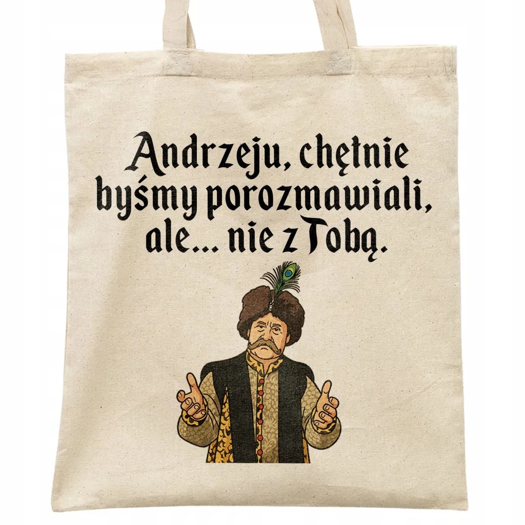 Torba bawełniana na zakupy 1670 Andrzeju Chętnie Byśmy Porozmawiali