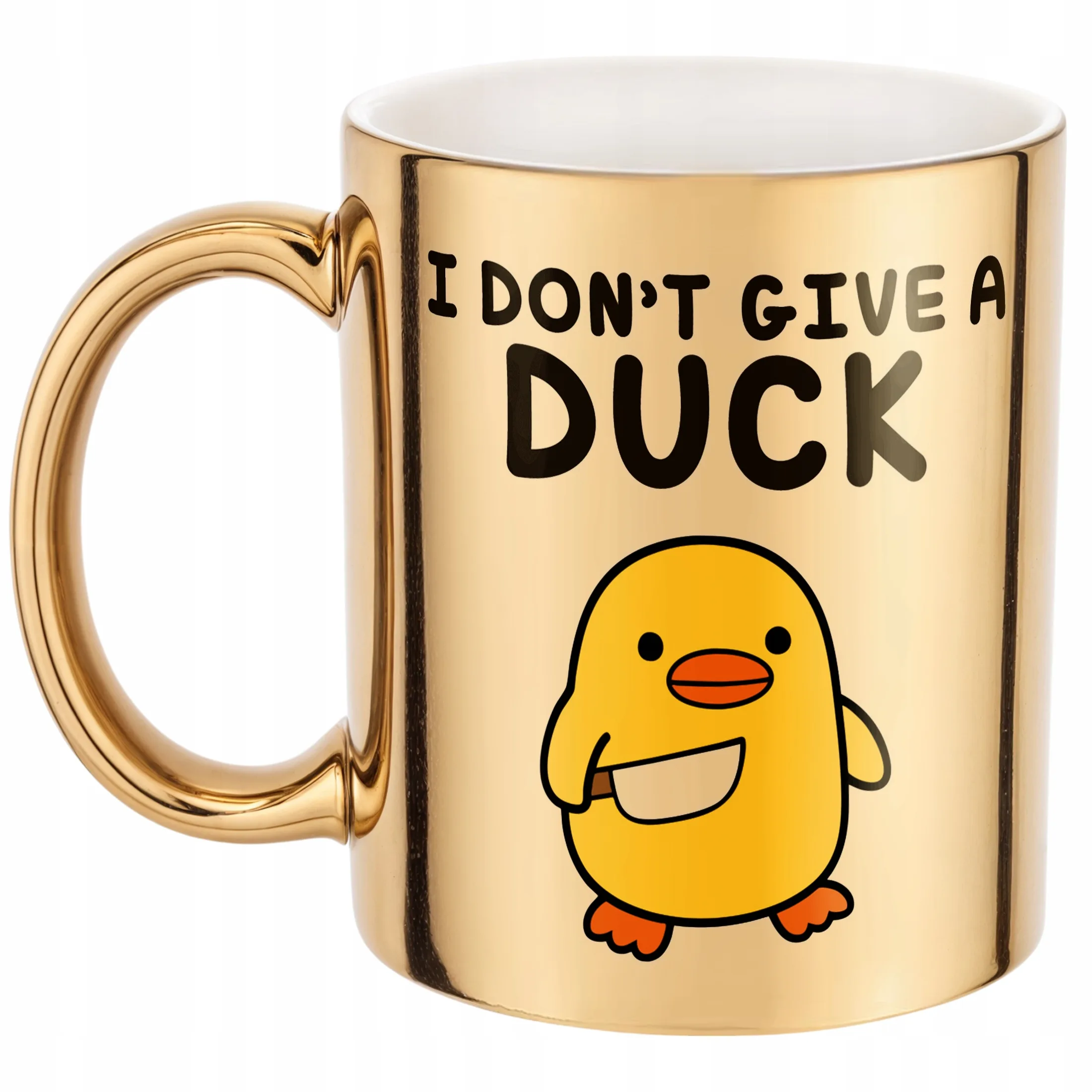 Złoty Kubek I Don’t Give A Duck Śmieszny Zabawny Prezent