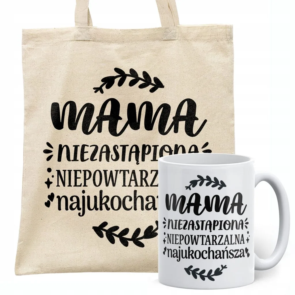 Zestaw Kubek + Torba Dzień Matki Dla Mamy Prezent Upominek