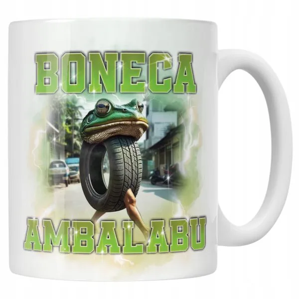 Kubek ceramiczny BRAINROT Boneca Ambalabu Memy Zabawny TikTok Viral