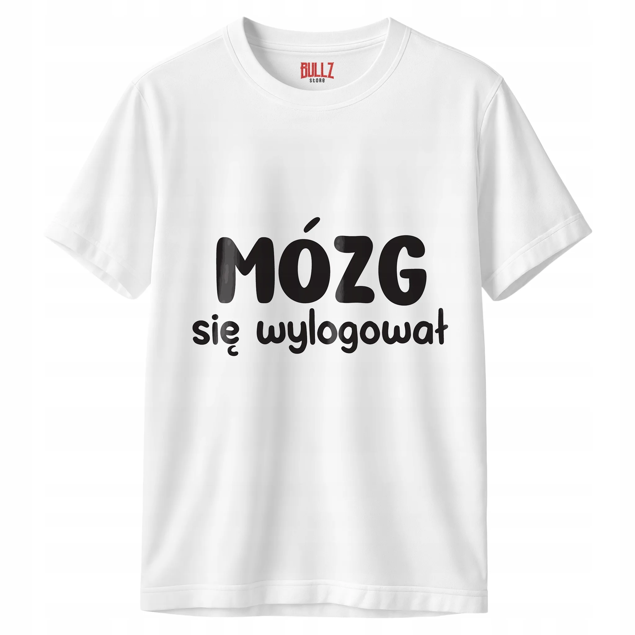 Koszulka biała męska Mózg Się Wylogował Zabawny Prezent r. 3XL