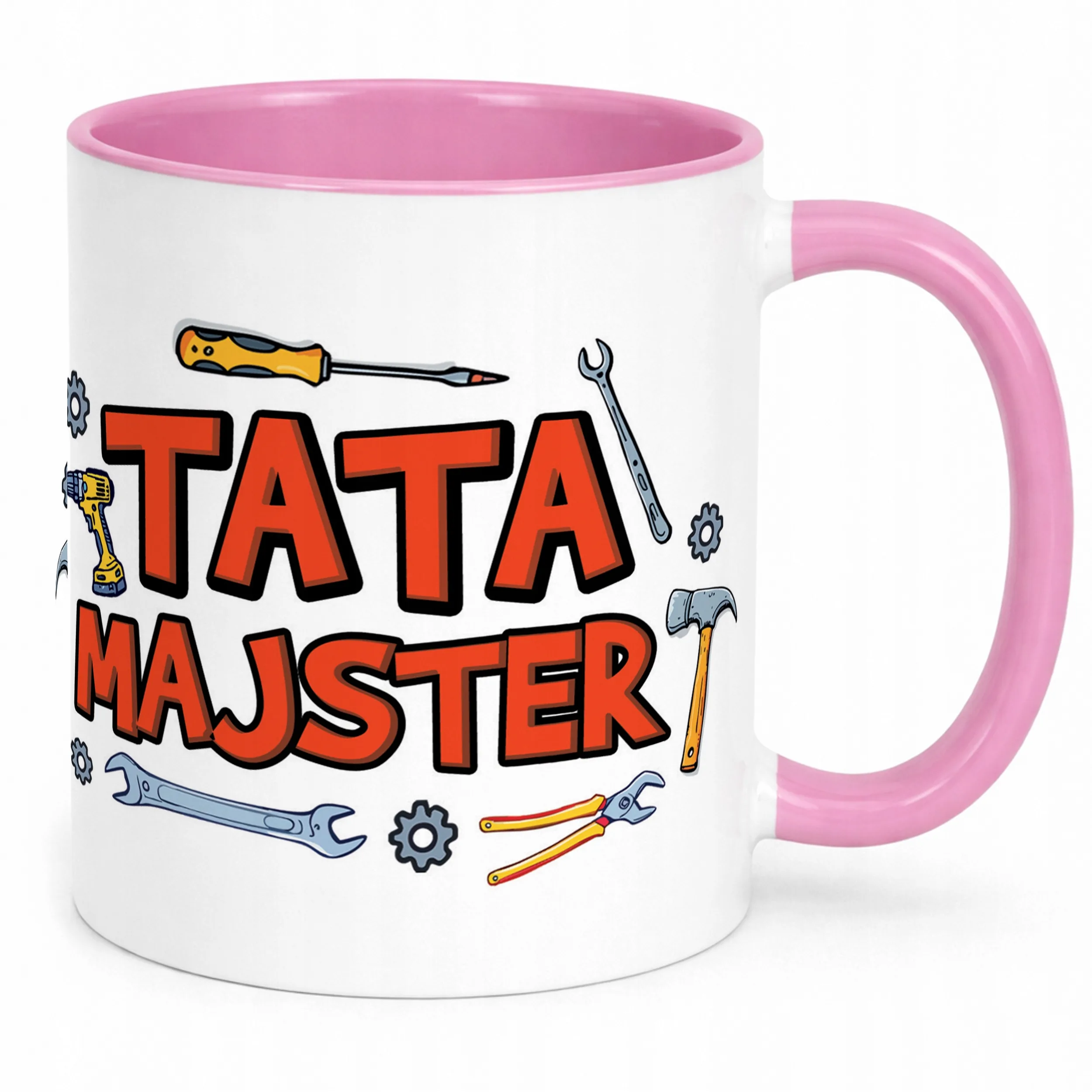 Kubek Różowy Dzień Ojca Dla Taty Tata Majster Prezent