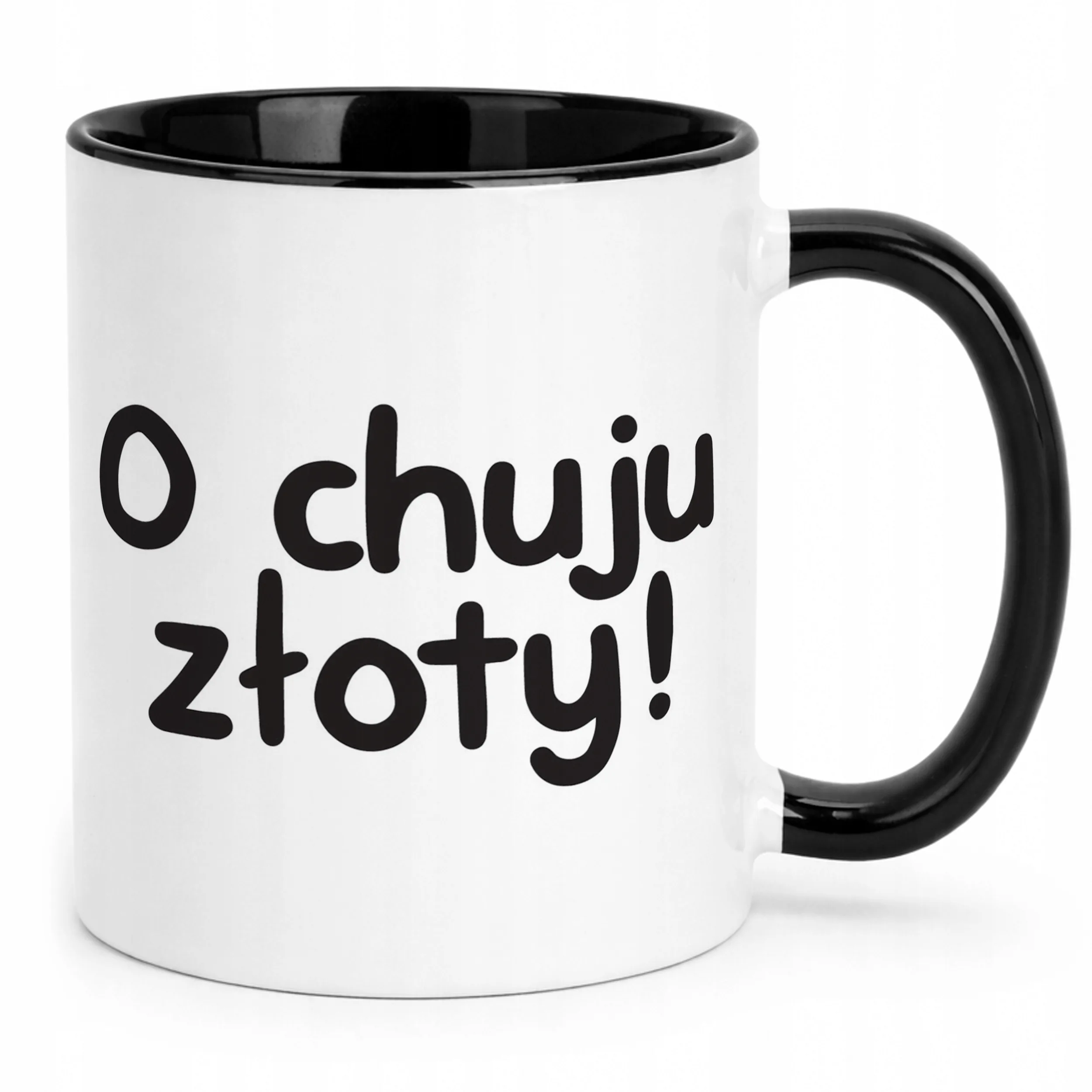 Kubek Czarny O Ch**u Złoty Śmieszny Zabawny Prezent