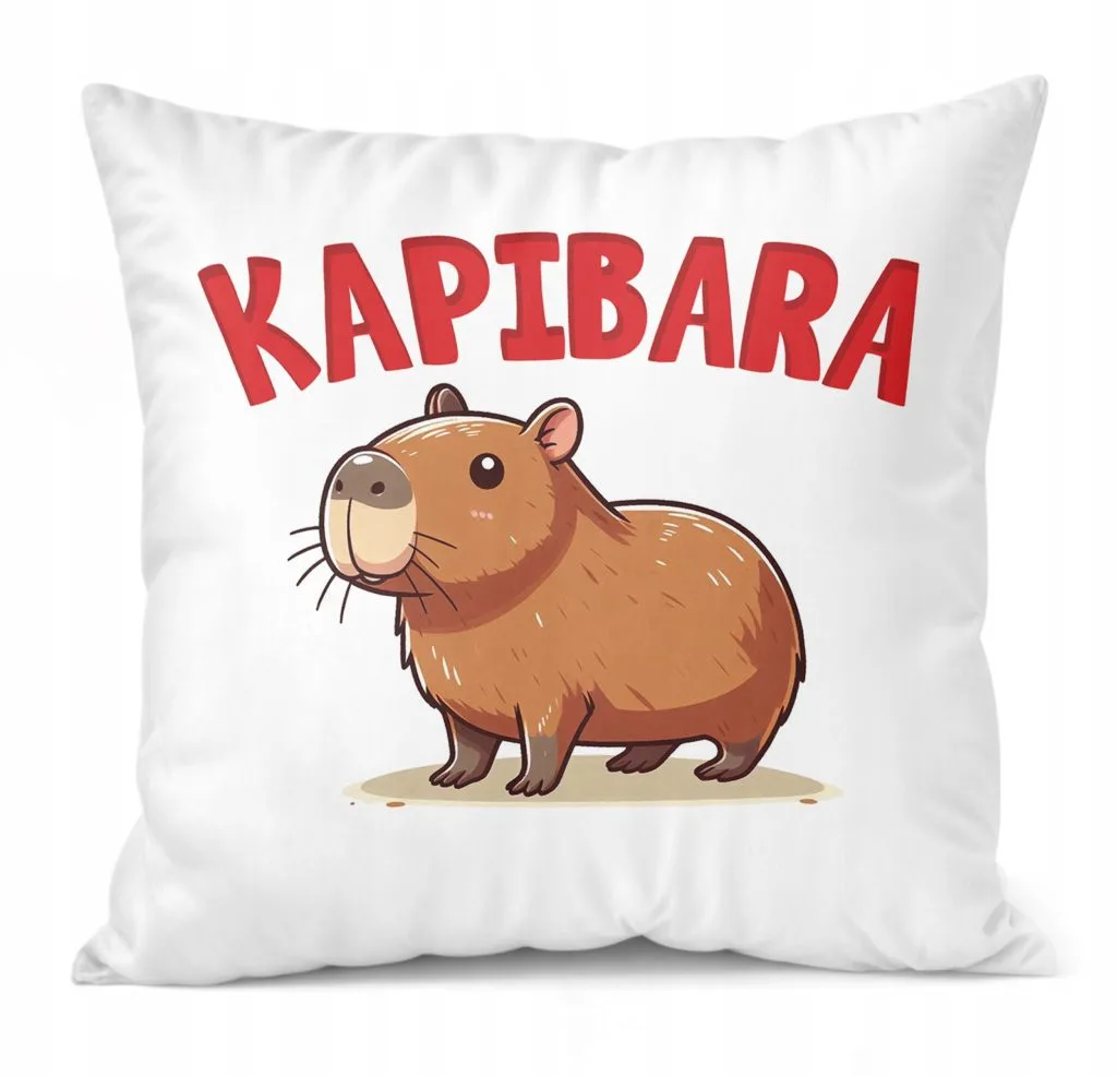 Poduszka 38x38cm Kapibara Capybara Zwierzak Dla Dzieci Prezent