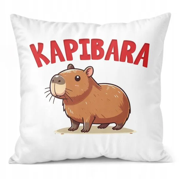 Poduszka 38x38cm Kapibara Capybara Zwierzak Dla Dzieci Prezent