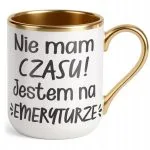 Kubek Premium Złoty Z okazji Emerytury Dla Emeryta Emerytki Prezent