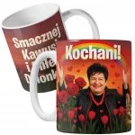 Kubek ceramiczny Smacznej Kawusi Kochani Joanna Senyszyn SLD