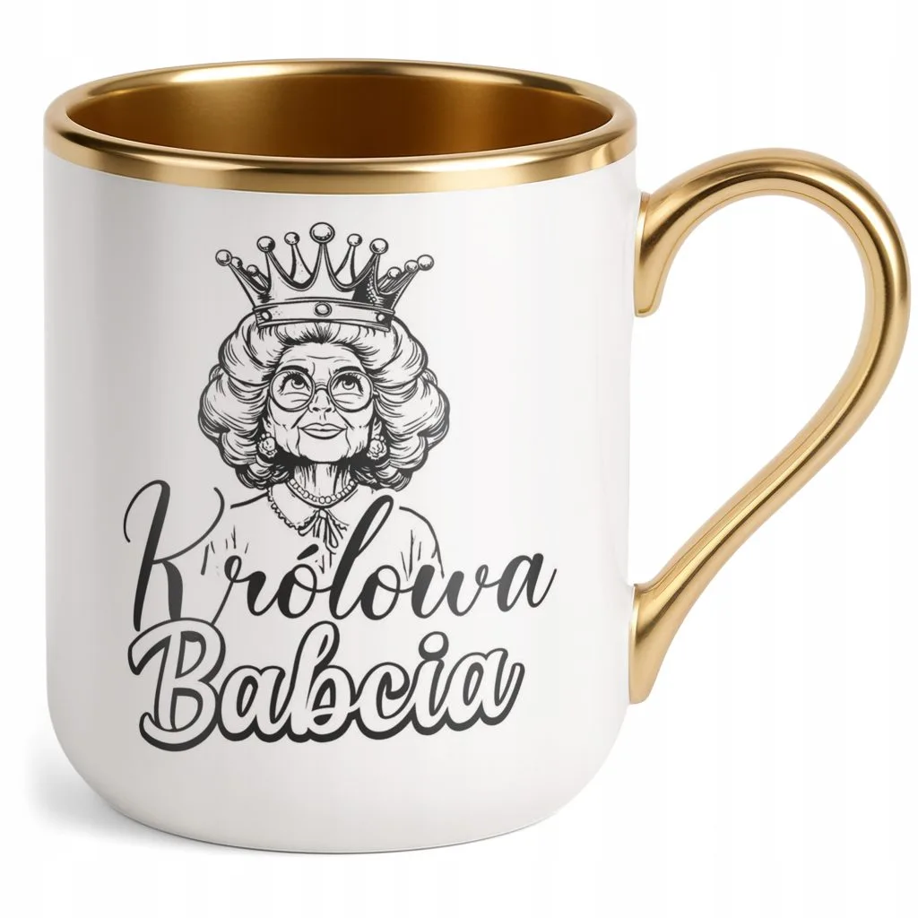 Kubek Premium Złoty Dzień Babci Dla Babci Prezent Upominek