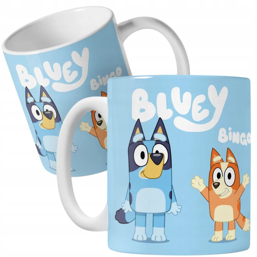 Kubek ceramiczny Bluey Bingo Dla Fana Bajki Dla Dzieci Prezent