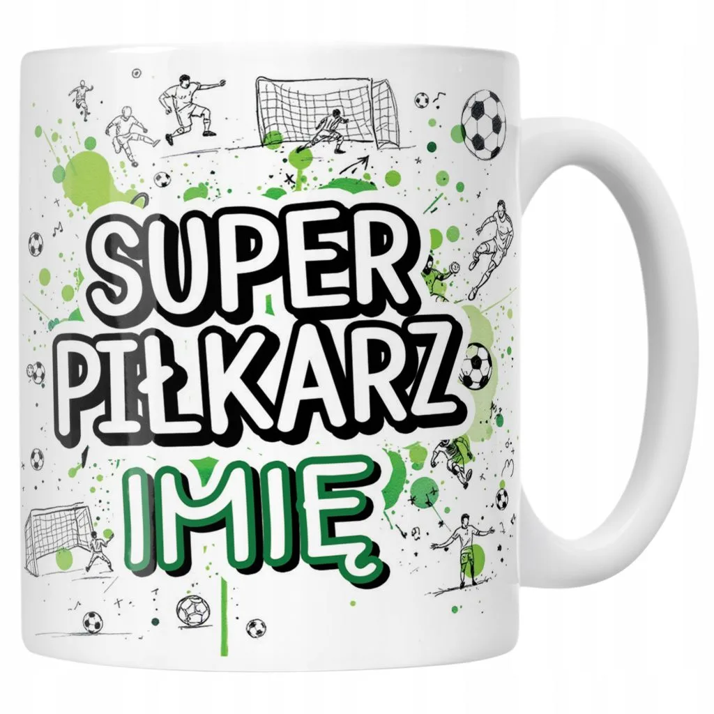 Kubek ceramiczny personalizowany Super Piłkarz Dla Piłkarza Prezent