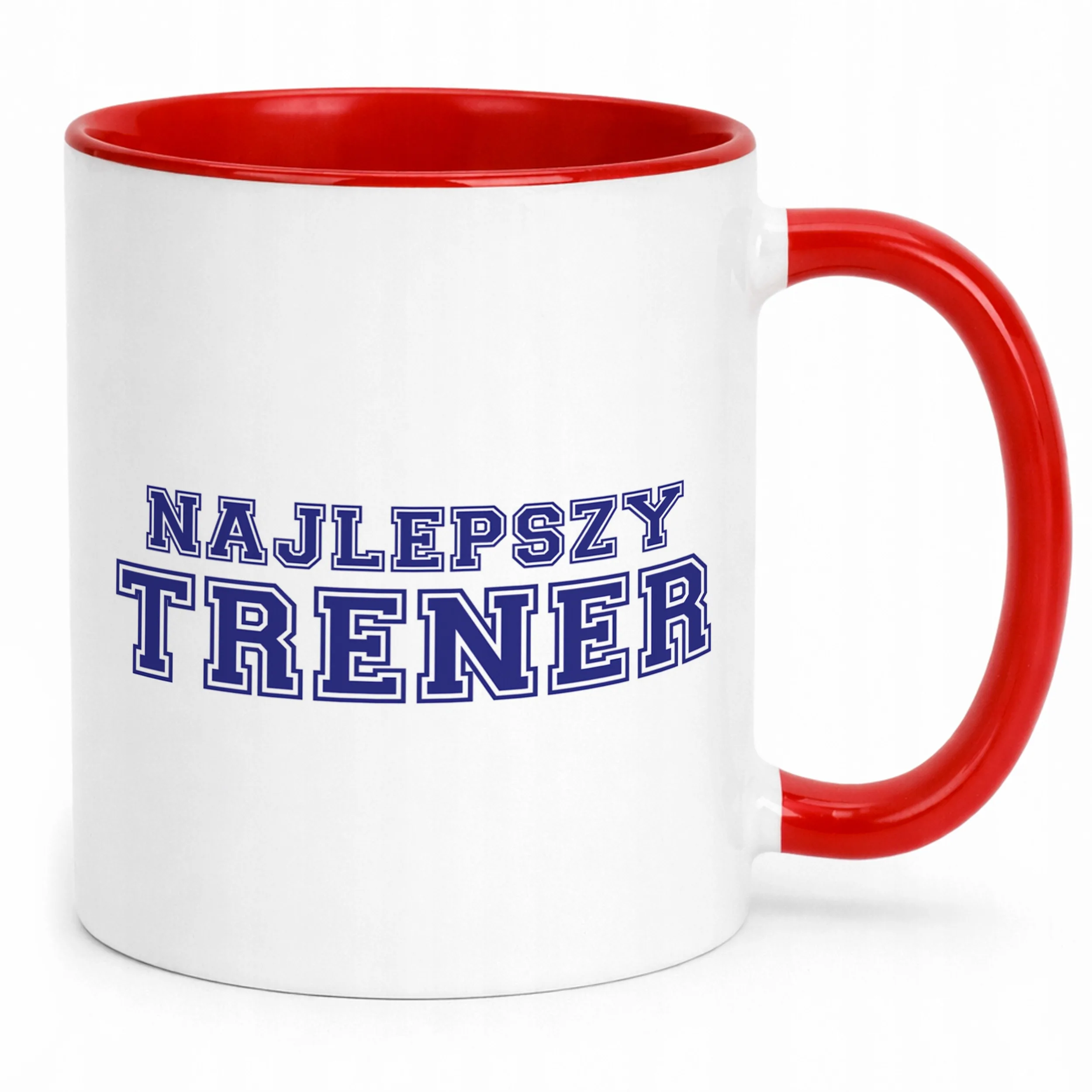 Kubek Czerwony Najlepszy Trener Sport Prezent Upominek