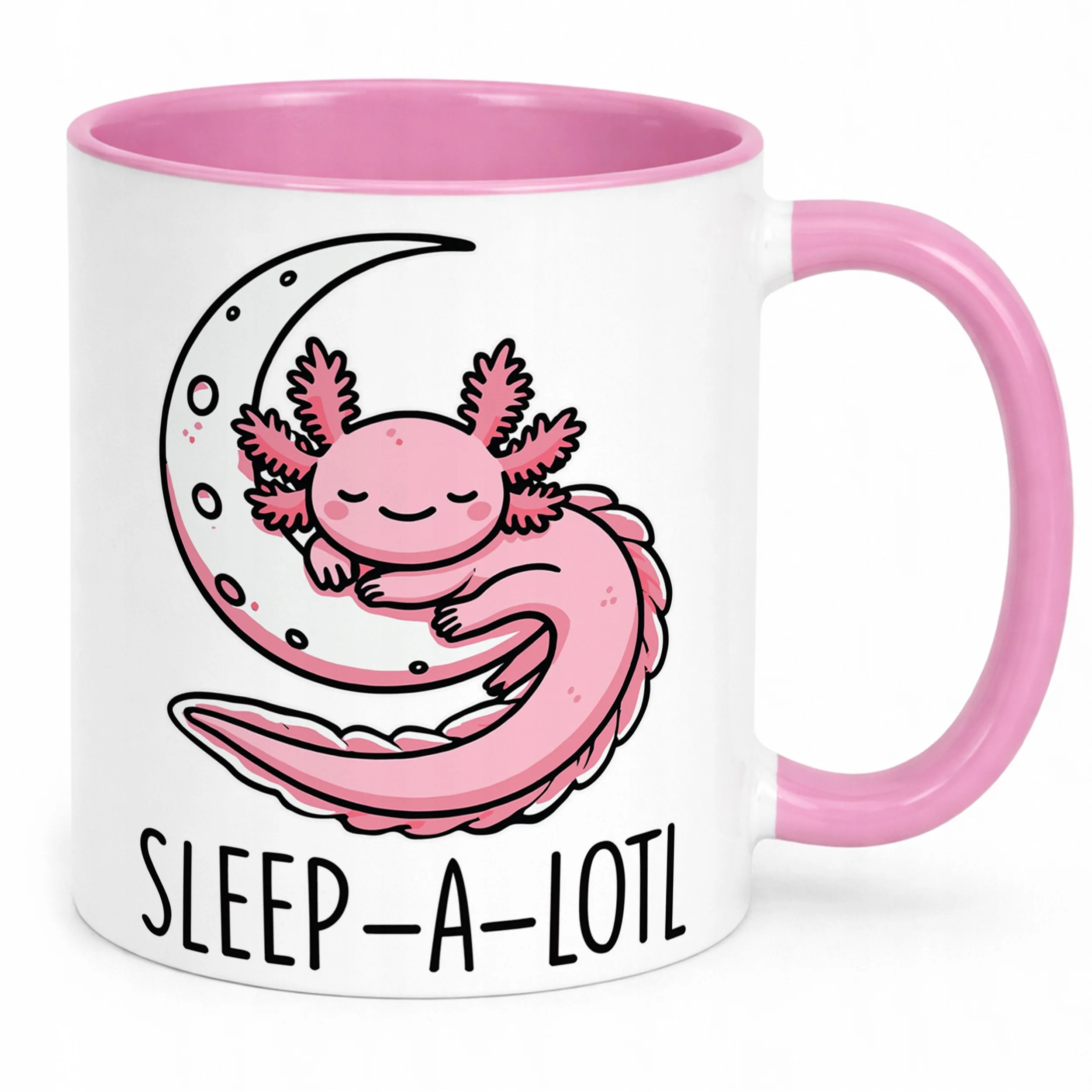 Różowy kubek 330ml dla dziecka Aksolotl Axolotl Zwierzak Viral Trend