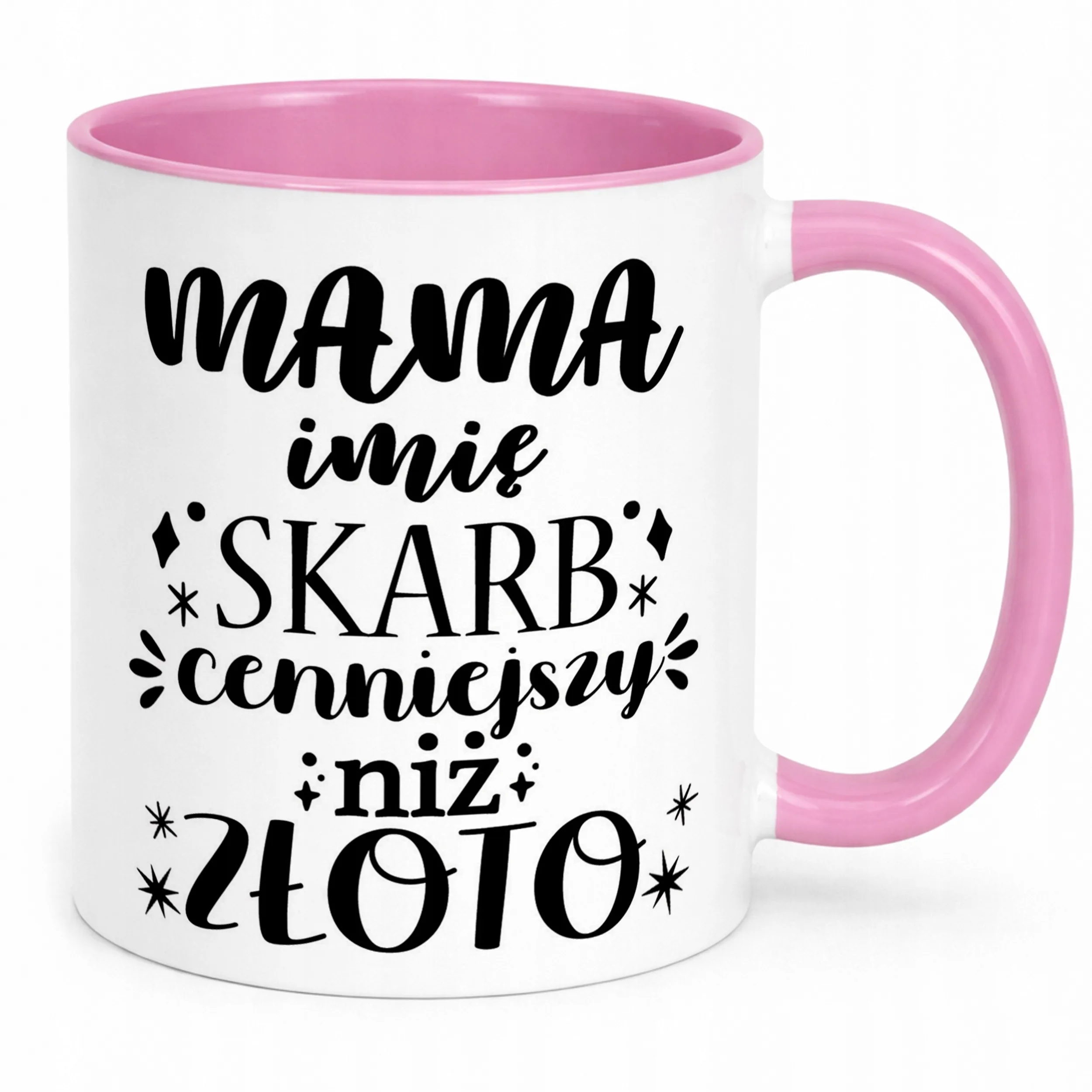 Kubek Różowy Personalizowany Dzień Matki Dla Mamy Prezent Upominek