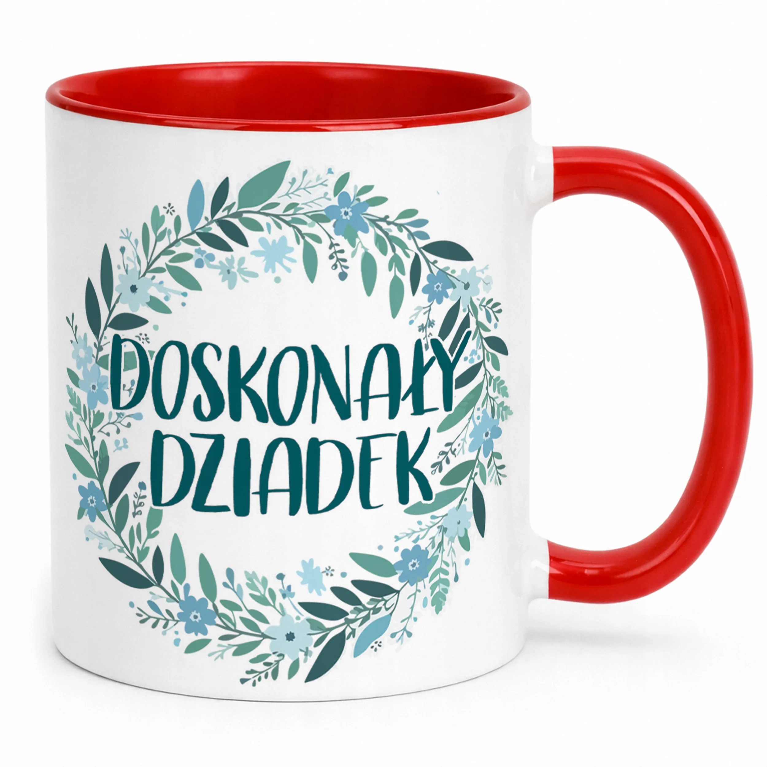 Kubek Czerwony Dzień Dziadka Dla Dziadka Prezent Upominek
