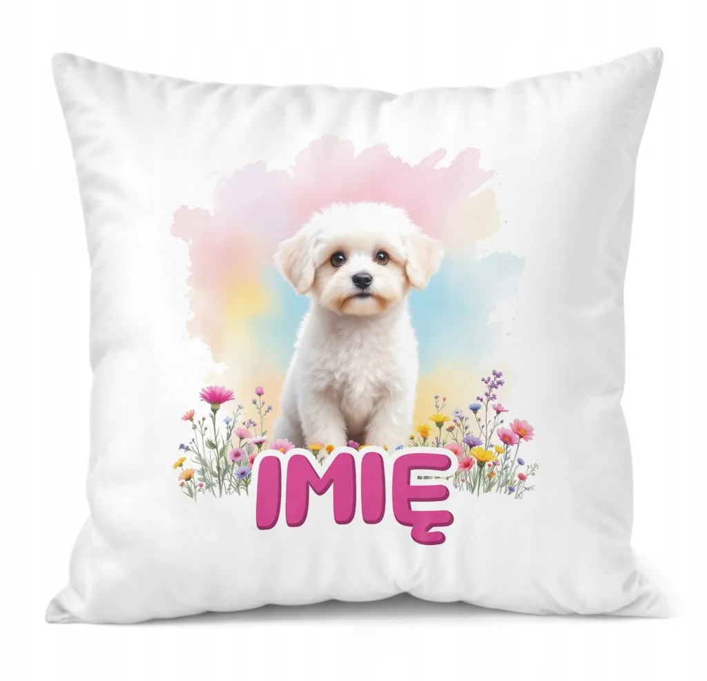 Poduszka 38x38cm Personalizowana Pies Piesek Zwierzak Słodki Dla Dzieci