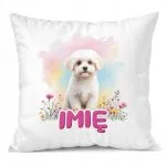 Poduszka 38x38cm Personalizowana Pies Piesek Zwierzak Słodki Dla Dzieci