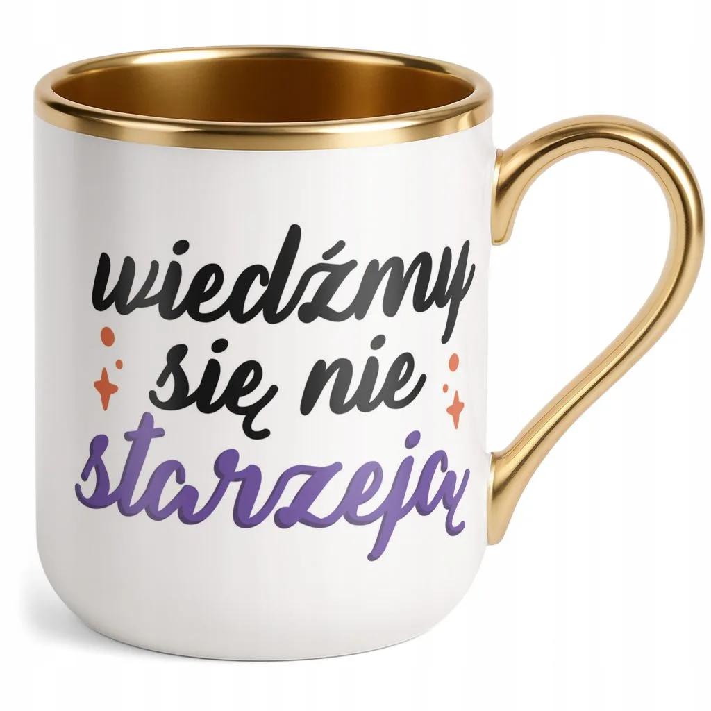 Kubek Premium Złoty Halloween Wiedźmy Się Nie Starzeją Dla Kobiety