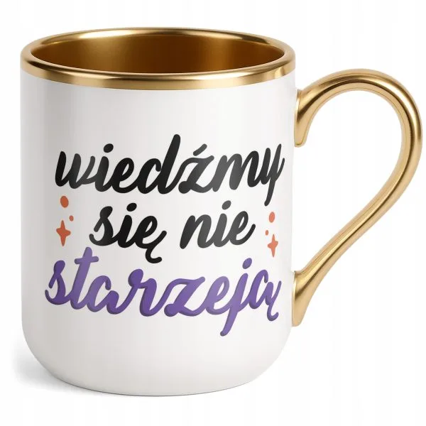 Kubek Premium Złoty Halloween Wiedźmy Się Nie Starzeją Dla Kobiety
