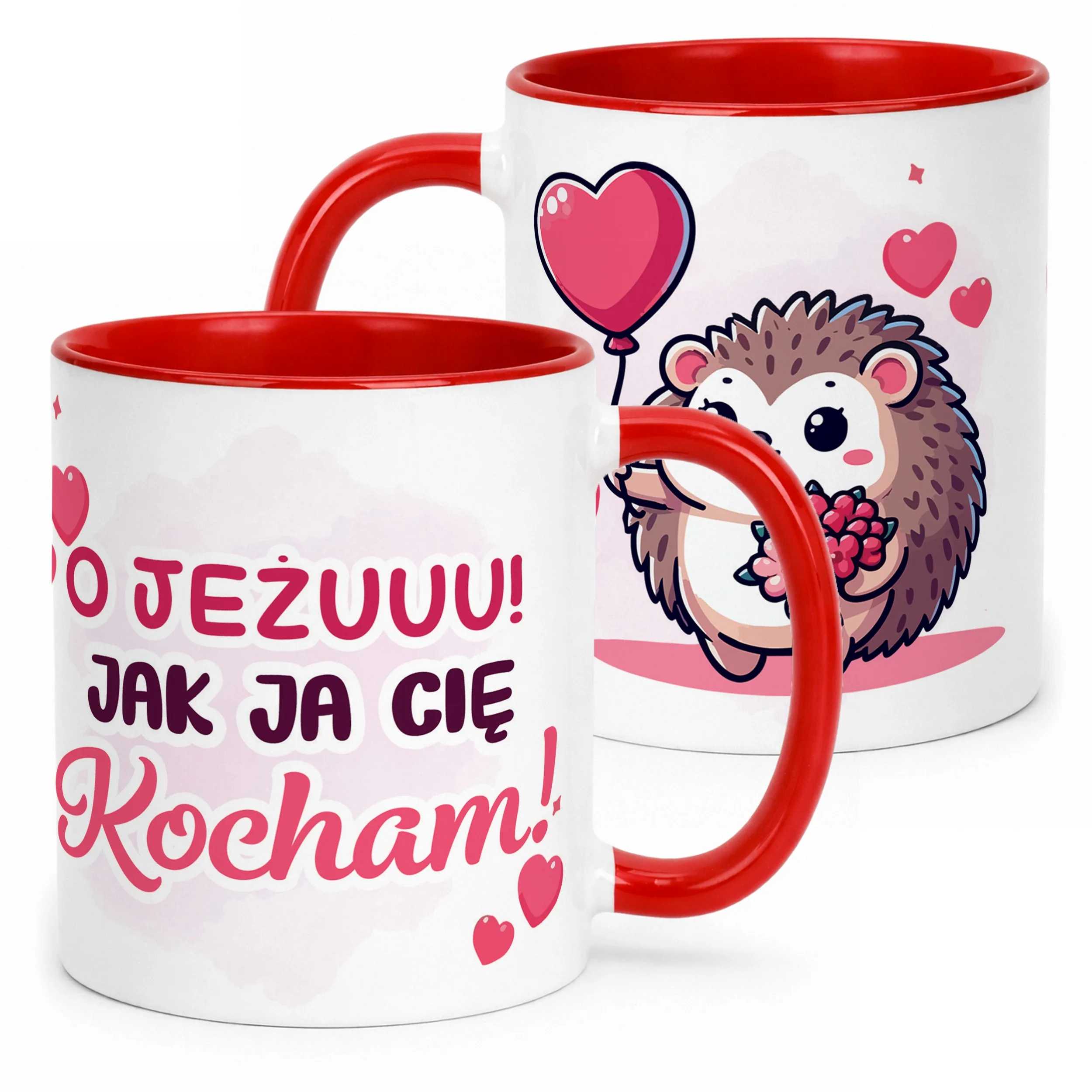 Kubek Czerwony Walentynki Miłość Prezent Upominek Dla Drugiej Połowy