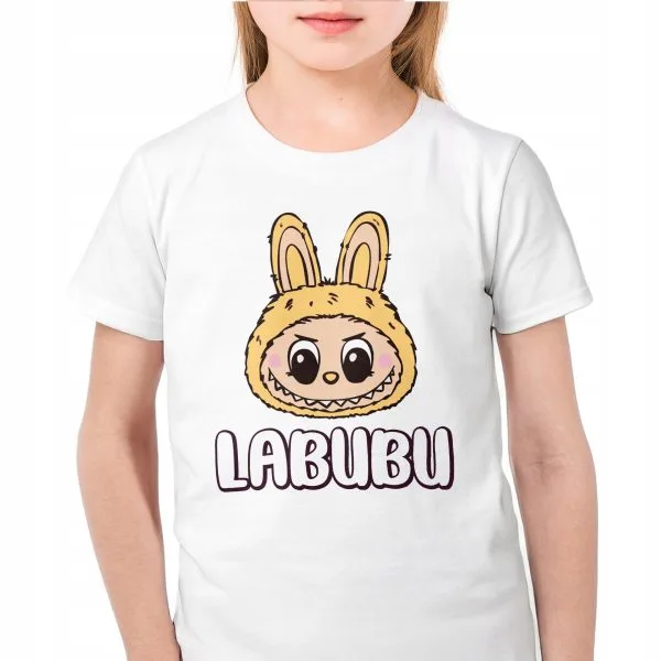 Koszulka biała dziecięca Labubu Dla Fanów Bajki