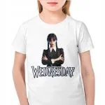 Koszulka biała dziecięca Nevermore Wednesday Dla Fanów Serialu