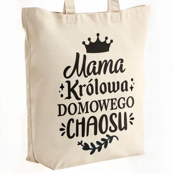 Torba bawełniana premium na zakupy Dzień Matki Prezent Królowa Chaosu