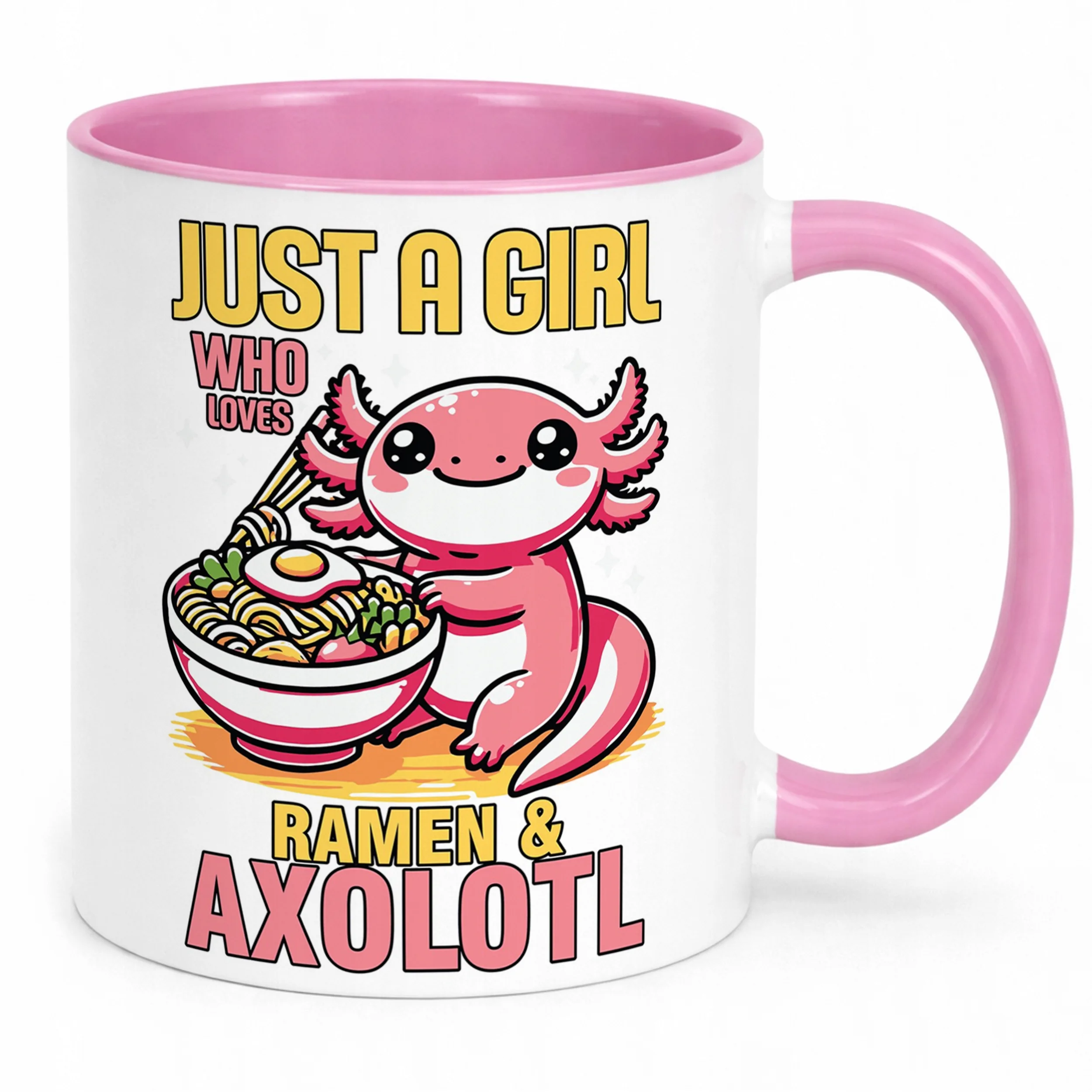 Różowy kubek do herbaty dla dzieci Aksolotl Axolotl Różowy Zwierzak Trend