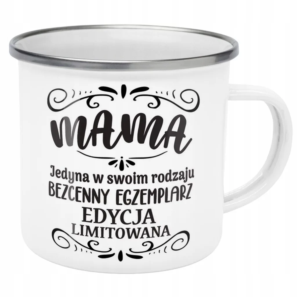 Emaliowany Kubek Garnuszek Dzień Matki Dla Mamy Prezent Mama