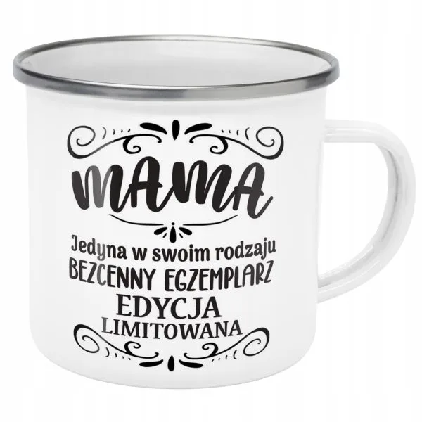 Emaliowany Kubek Garnuszek Dzień Matki Dla Mamy Prezent Mama