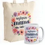 Zestaw Kubek + Torba Premium Dzień Matki Dla Mamy Prezent Upominek