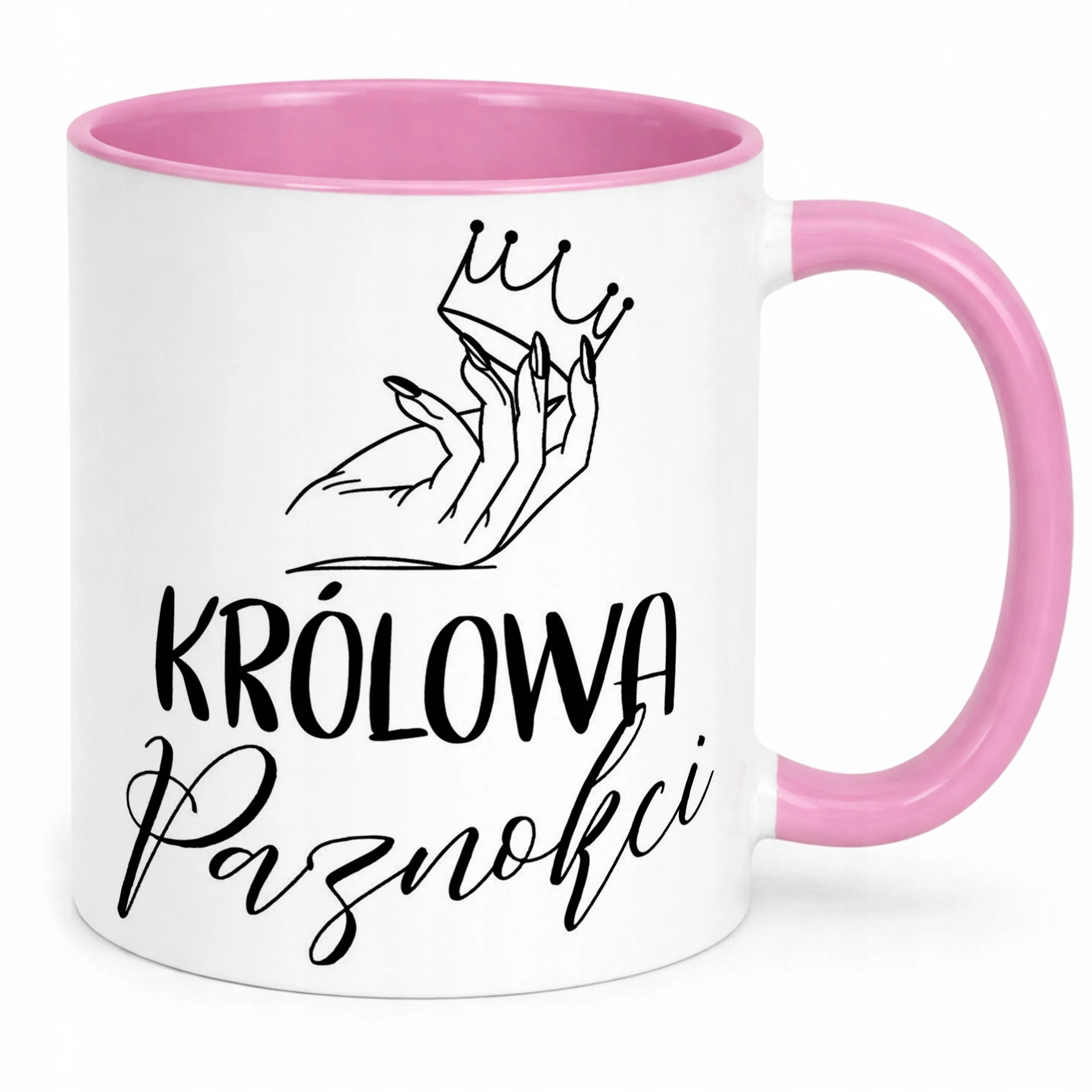 Kubek Różowy Królowa Paznokci Dla Stylistki Paznokci Prezent