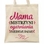 Torba bawełniana na zakupy Dzień Matki Dla Mamy Prezent Mama Mistrzyni