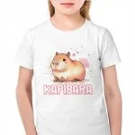 Koszulka biała dziecięca Kapibara Capybara Zwierzak